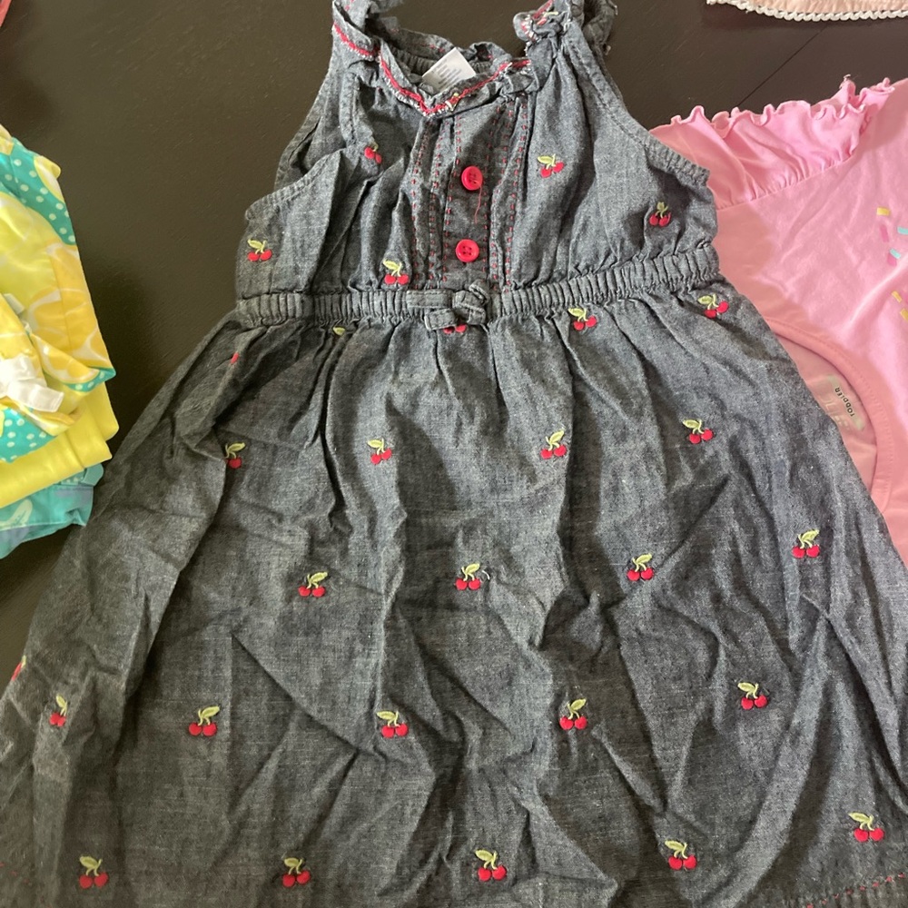 Gymboree Gray Ruched Tie Front Sundress